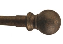 FORGED METAL BALL FINIAL PAIR