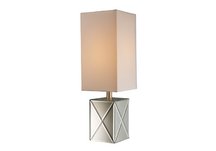 Ozwayo Mirrored Accent Lamp with Milano Pure White Shade