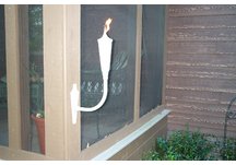 Pair of crater white die cast aluminum patio sconce torches