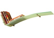 glass shelf, designer shelf, arco glass shelf