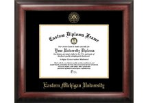 Eastern Michigan University Gold Embossed Diploma Frame