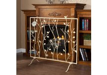 Bird and Branch French Vanilla Fireplace Screen