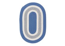 Blue Flowers Bay Outdoor Braided Rug - Sample Swatch