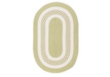 Light Green Flowers Bay Outdoor Braided Rug - Sample Swatch