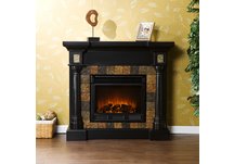 Carrington Convertible Black Electric Fireplace