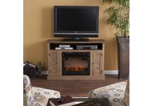 Antebellum Media Weathered Oak Fireplace