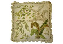 Fern Needlepoint Pillow