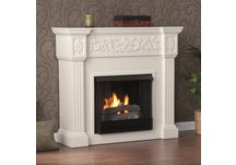 Calvert Carved Ivory Gel Fireplace