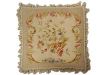 Floral Needlepoint Pillow Floral Needlepoint Pillow