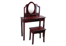 Classic Espresso Vanity and Stool