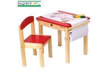 Art Table & Chair Set Red