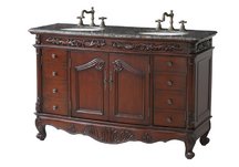 Jupiter Double Sink Vanity with Baltic Brown Granite Top