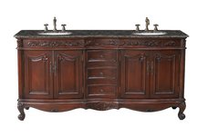 Saturn Double Sink Vanity with Baltic Brown Granite Top