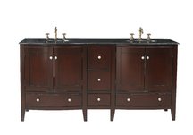 Corona Double Sink Vanity with Black Galaxy Granite Top
