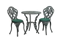 Grape Cast Aluminum Bistro Set Cool Green