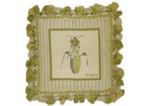Grasshopper Needlepoint Pillow