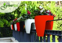 Green Dzigns Greenbo Railing Planter, Planters, Urns, Rail Planters