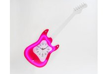 Guitar Wall Clock (With Red Neon)