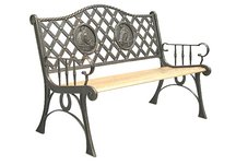 cast iron horse equestrian bench