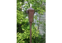 Weathered brown die cast aluminum patio torch