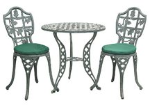 Ivy Cushion Bistro Set Cool Green