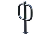 bike rack, commercial bike rack, pad mount, galvanized pad mount, trailside bench, recycled park ben