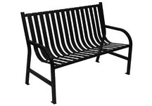 Oakley Slatted Steel Park Bench