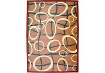 Rings and Nets bamboo area rug 4' x 6'