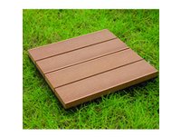 Four piece bamboo composite deck tiles