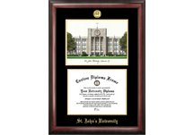 St. John's University Gold embossed frame with limited edition lithograph