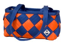 Maggie Bags Orange/Royal Blue Small Seatbelt Tote