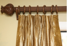 Pinch Pleat Silk Drapes