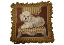 Poodle Needlepoint Pillow