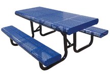 picnic table, picnic tables, perforated picnic table, radial edge table