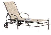 cast aluminum furniture, chaise lounge, renaissance collection, renaissance sling, patio furniture, 