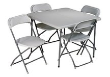 resin furniture, portable furniture, resin benches, resin tables, resin chairs, folding furniture