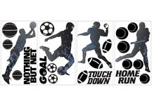 Sports Silhouettes Peel & Stick Wall Decals
