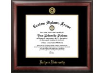 Rutgers University Gold Embossed Diploma Frame