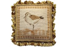 Sea Bird Needlepoint Pillow