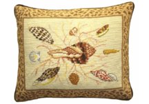 Cluster of Seashells Needlepoint Pillow