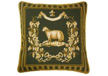 French Country Sheep Needlepoint Pillow
