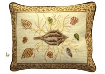 Shells Needlepoint Pillow