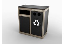 Side Opening Double Recycle Waste Enclosure