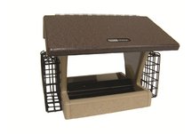 4 Qt. Hopper 2-Sided Bird Feeder with 2 Suet Cages