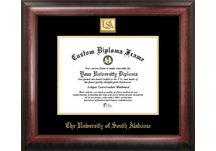 South Alabama Jaguars Gold Embossed Diploma Frame