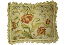 Spring Floral Needlepoint Pillow