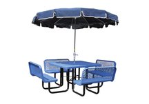 square picnic table, picnic tables