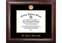 St. Johns University Gold Embossed Diploma Frame