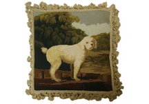 Poodle Needlepoint Pillow