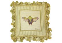 Stink Bug Needlepoint Pillow